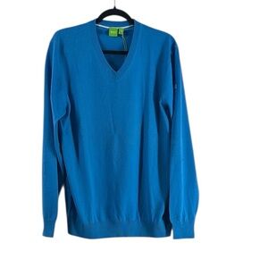 Hugo Boss sweater wool v neck vibrant blue classic
Preppy golf sz xl nwt